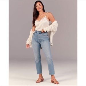 Abercrombie Ultra High Rise Ankle Straight Jeans